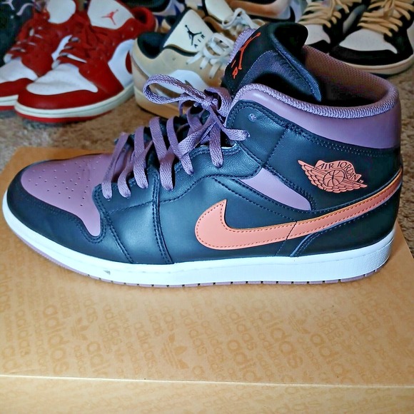 Nike Mens Air Jordan 1 Mid SE FB9911-008 Black Basketball Shoes Sneakers Sz 13 - Picture 9 of 16